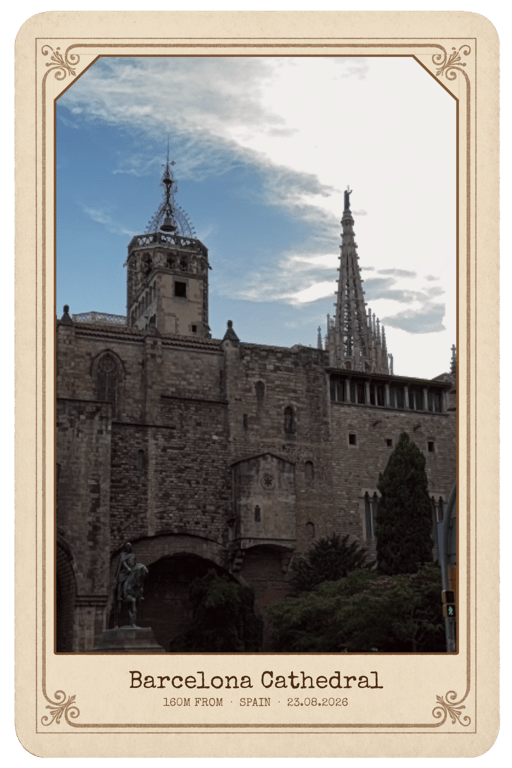 A postcard from Barcelona Cathedral