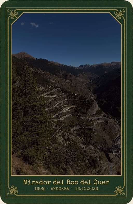 A postcard from Mirador del Roc del Quer
