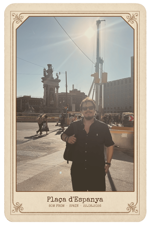 A postcard from Plaça d'Espanya