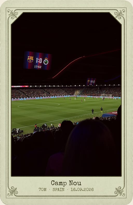 A postcard from Camp Nou