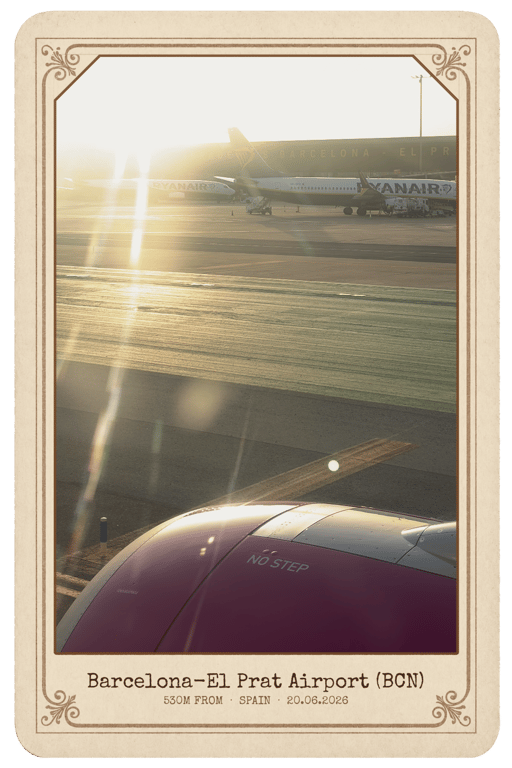 A postcard from Barcelona-El Prat Airport (BCN)