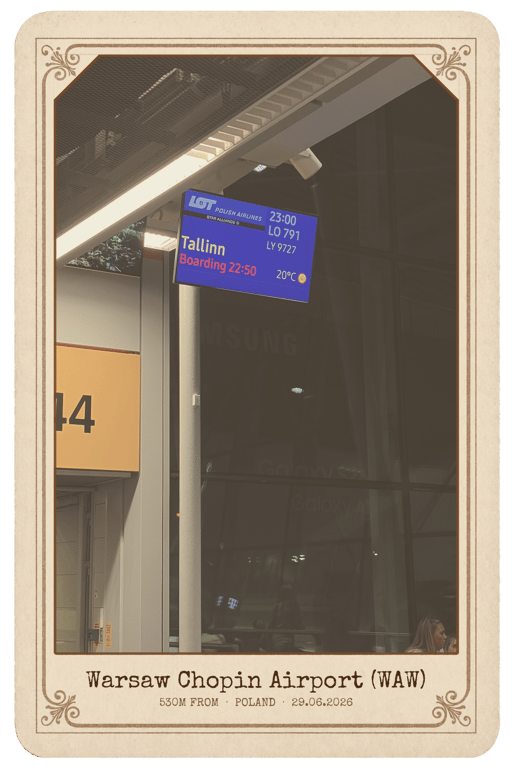 A postcard from Warsaw Chopin Airport (WAW)