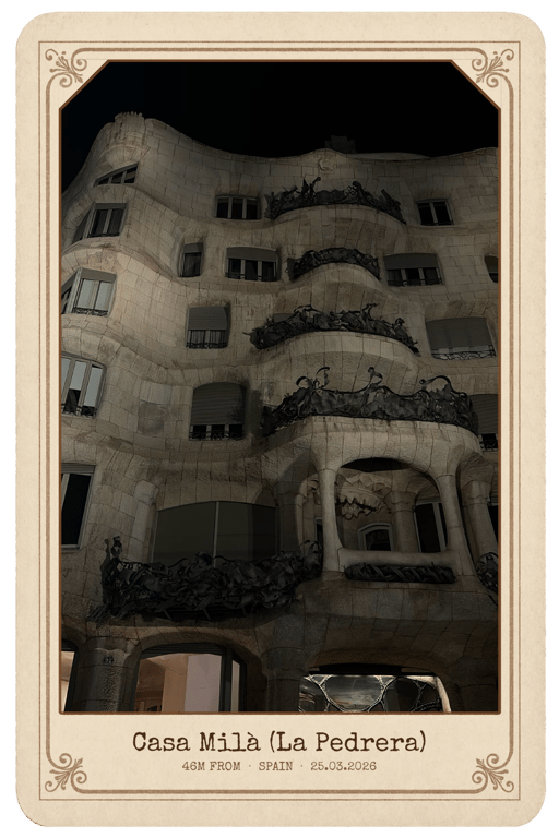 A postcard from Casa Milà (La Pedrera)